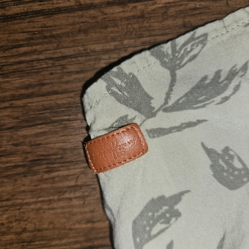 7 For All Mankind Olive Leaf Print Button-Down Shirt